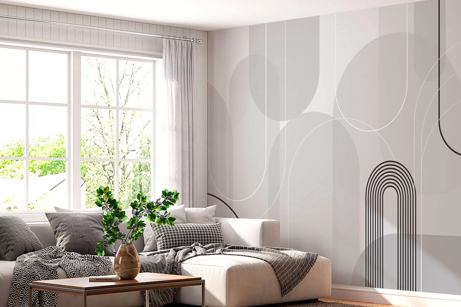 murales de pared Elegantes arcos minimalistas w02826v1