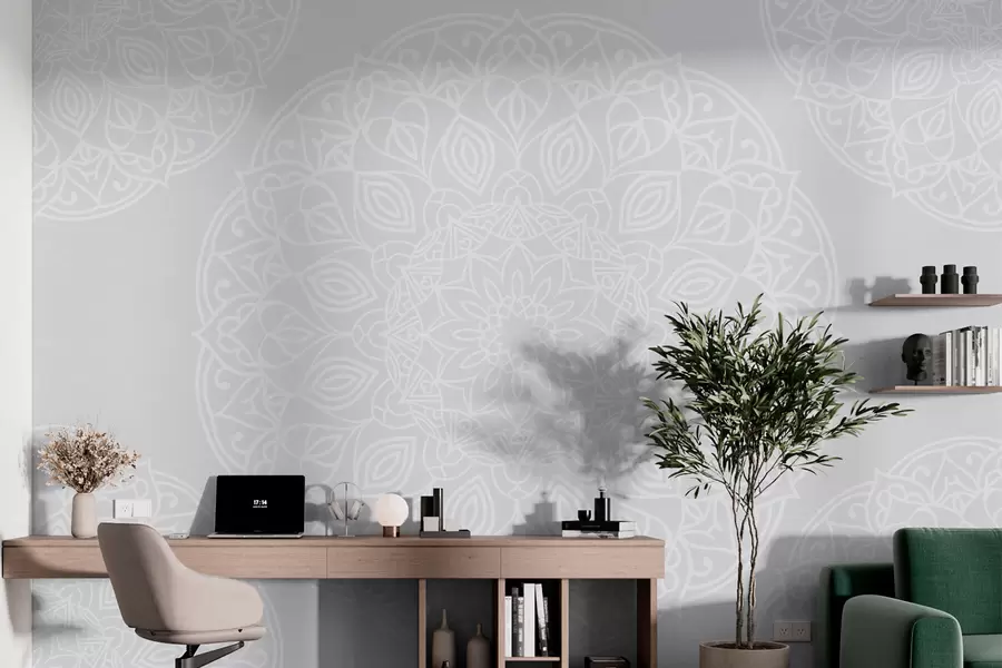 murales de pared Elegante geometría mandala w02832
