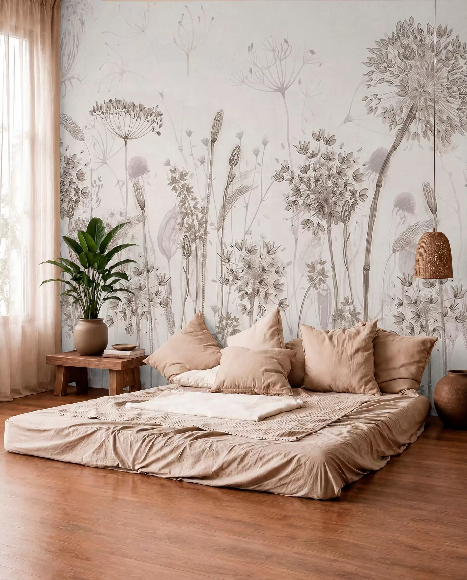 murales de pared Boceto de pradera w08637