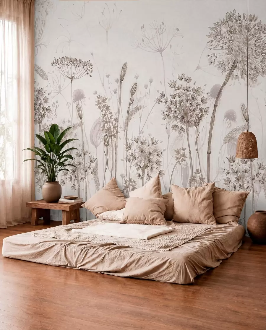 murales de pared Boceto de pradera w08637