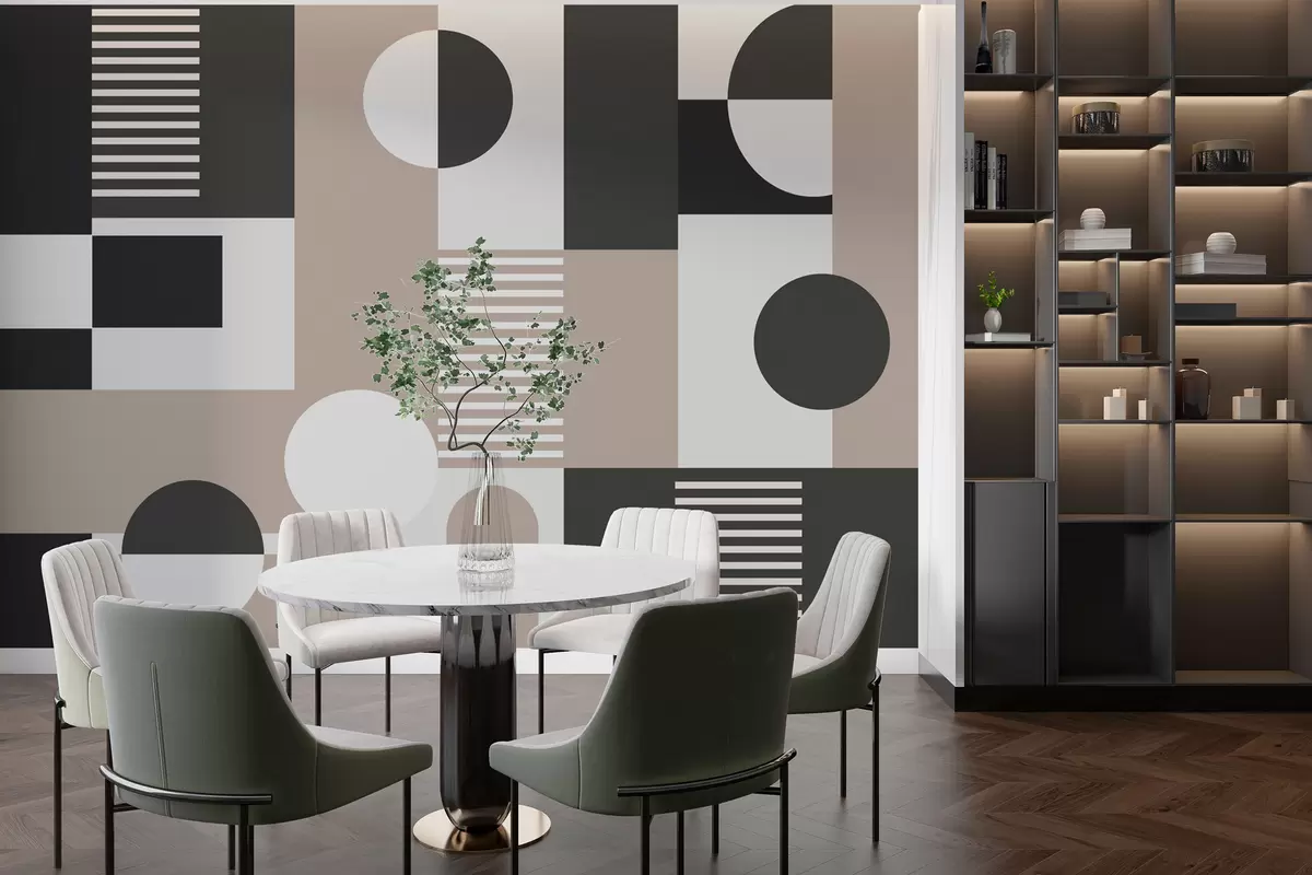 murales de pared Formas geométricas en colores oscuros w02916v3