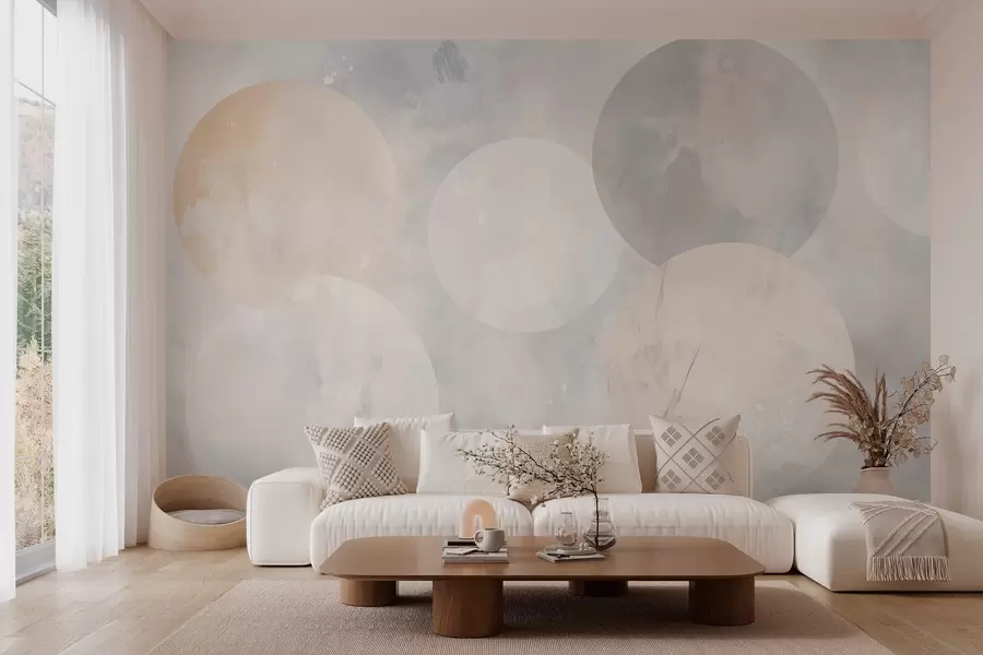 murales de pared Papel pintado abstracto danza de los planetas w02911