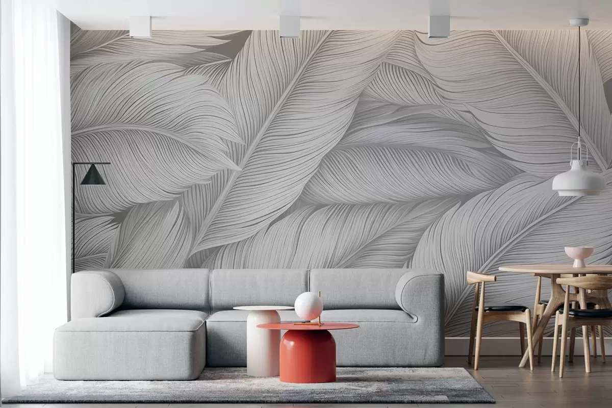 murales de pared Plumas grandes pintadas w02973