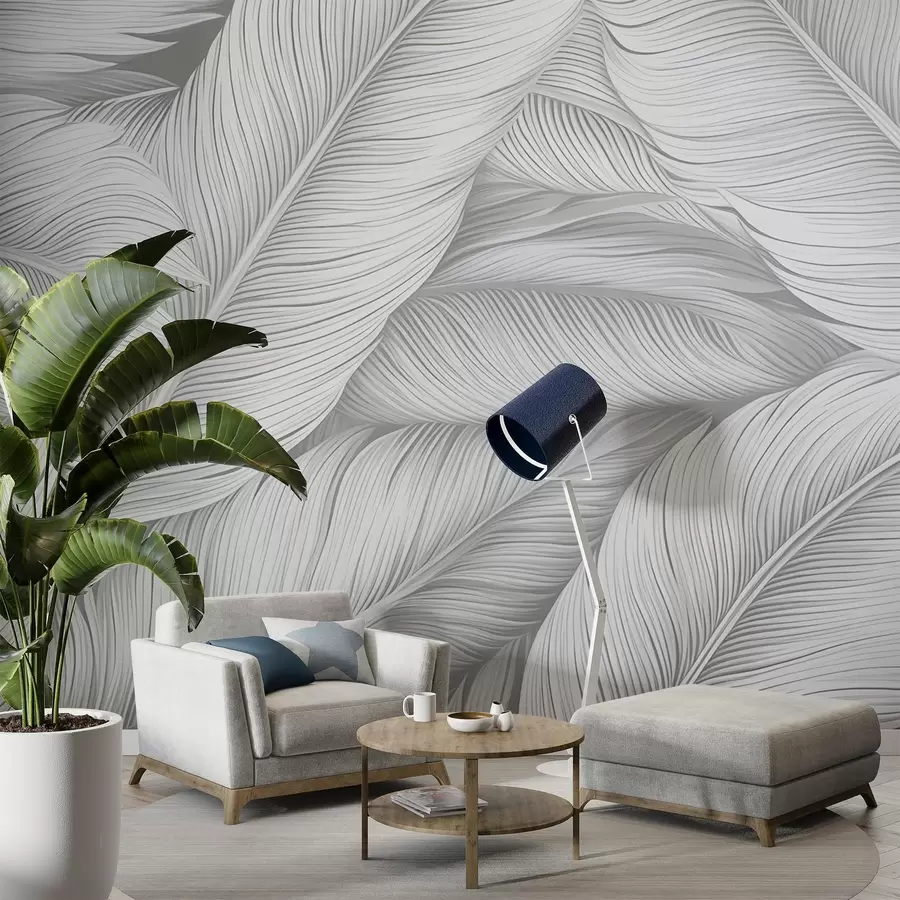 murales de pared Plumas grandes pintadas w02973