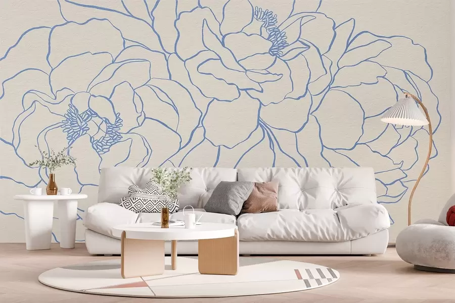 murales de pared Rosas minimalistas w08714v1