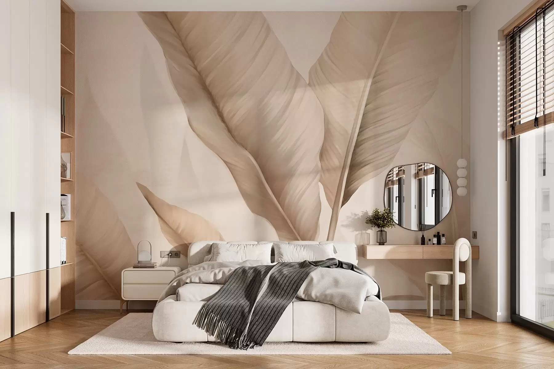 murales de pared Hojas grandes w03053