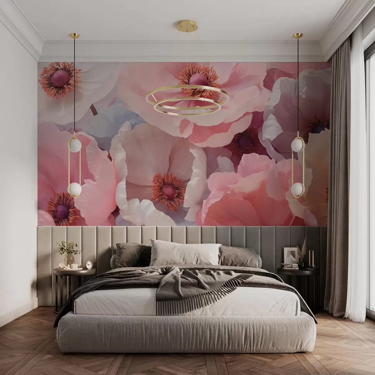 murales de pared Delicadas anémonas en flor w03063