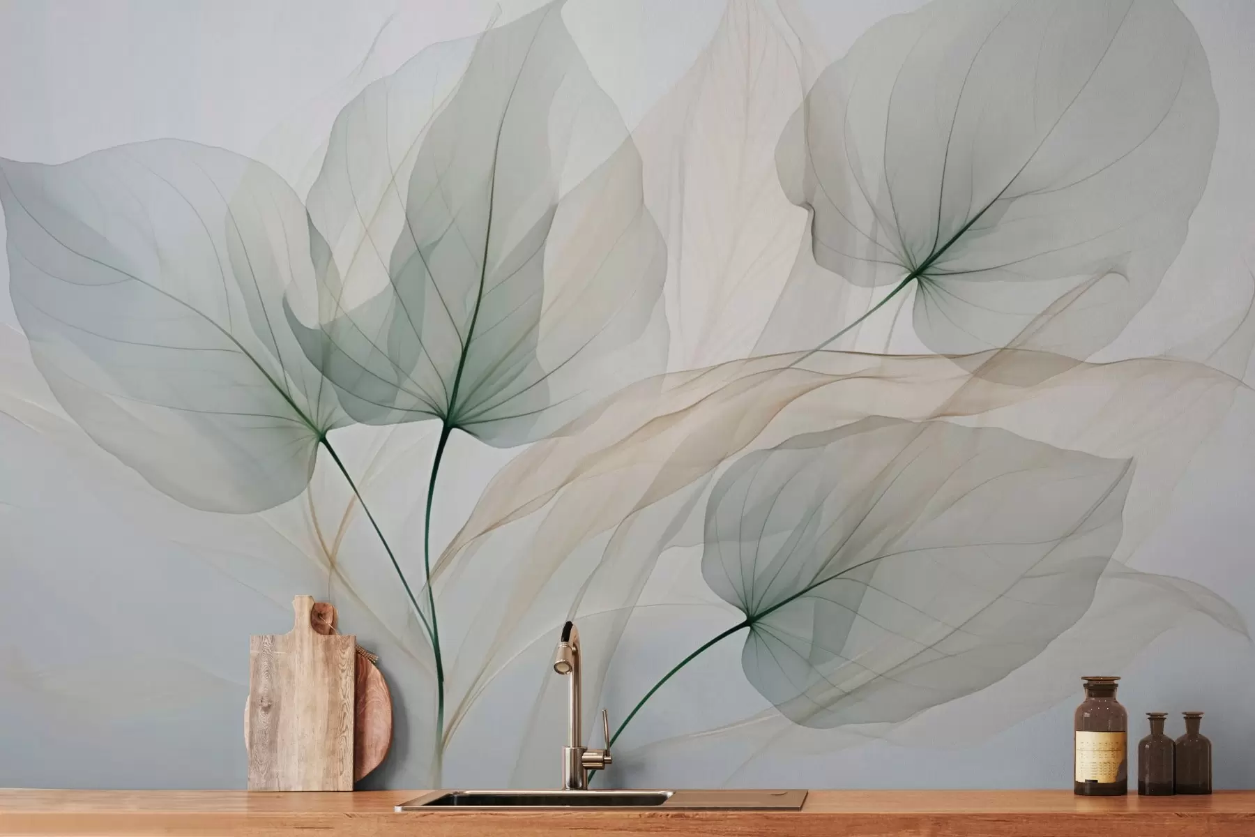 murales de pared Foglie astratte w03180