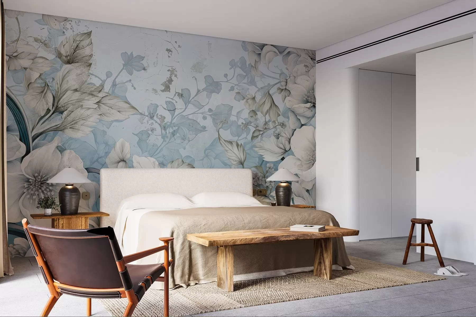 murales de pared Fantasia dipinta fiori nantu à u muru w03191