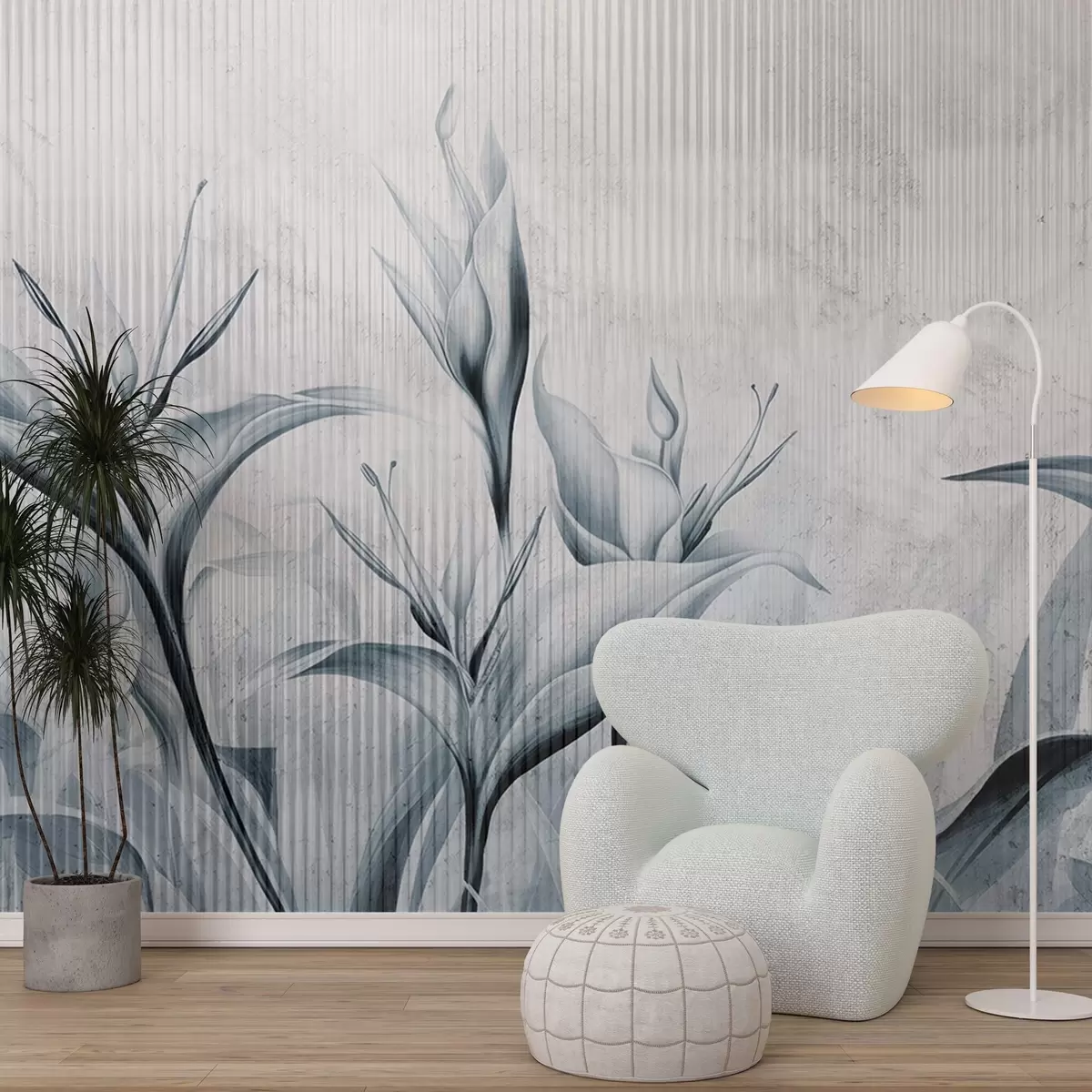 murales de pared Foglie in stile art nouveau w03212v2