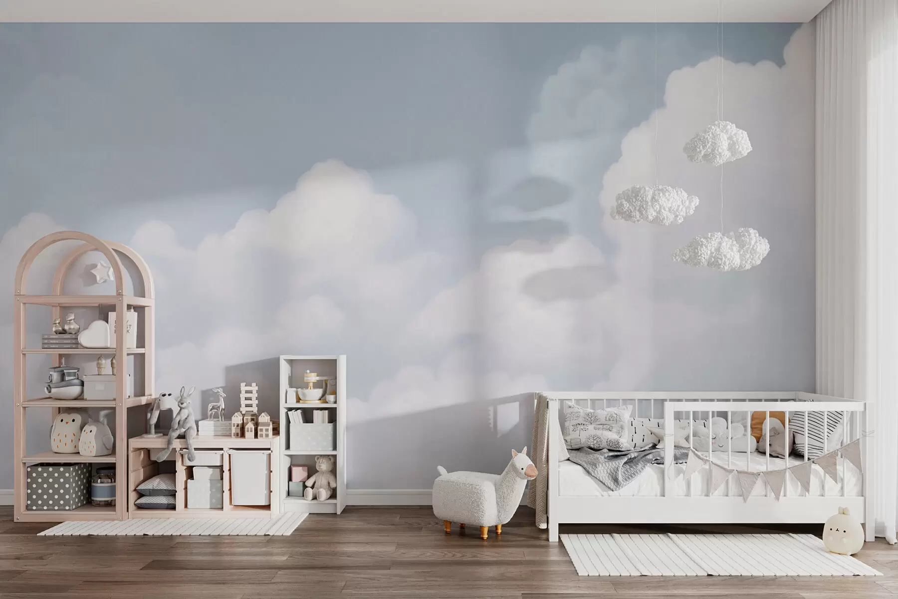 murales de pared Cielo azul y nubes w03301v1