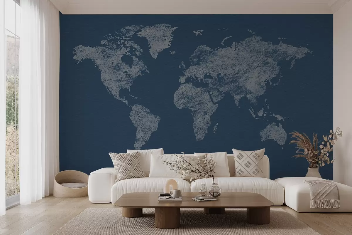 murales de pared Mapa de texturas del mundo w03312v1