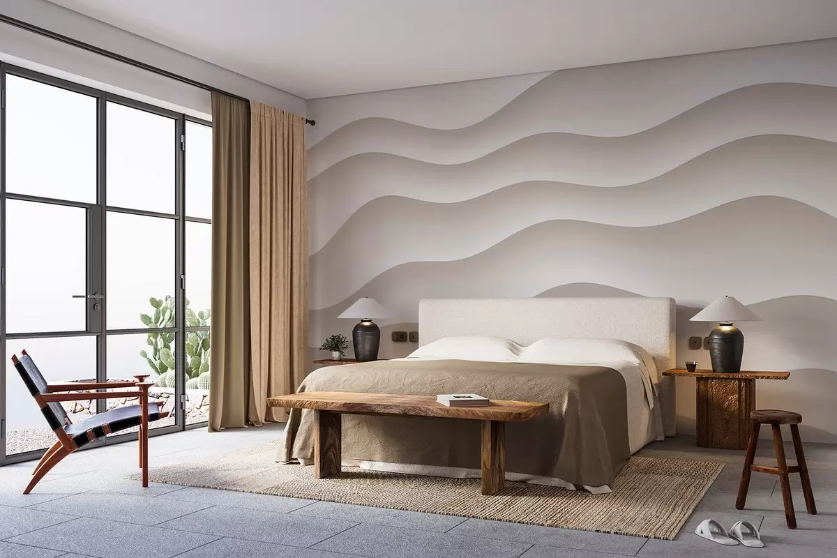 murales de pared Ola de arena clara w08880
