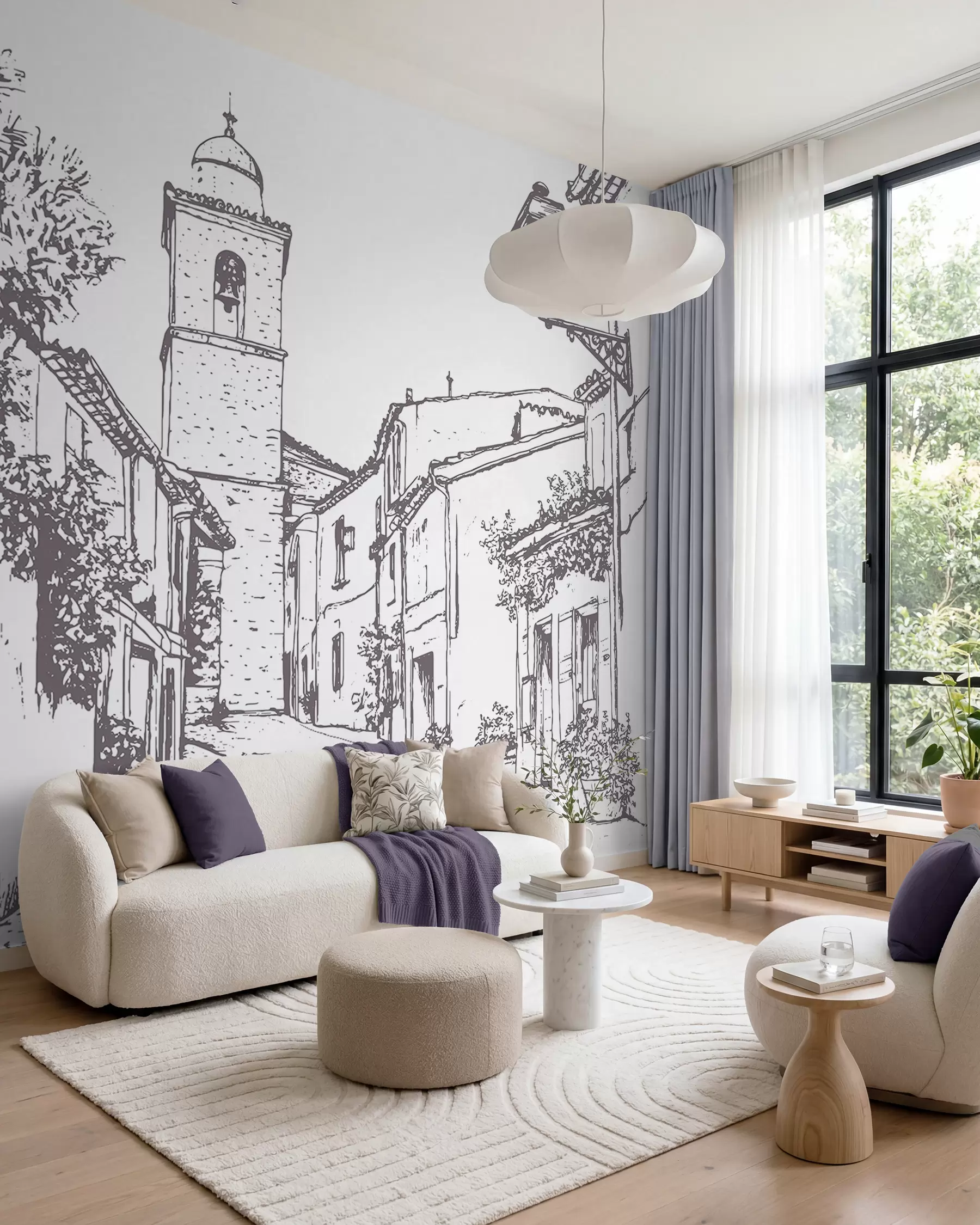 murales de pared Cuaderno de pueblo w03345v1
