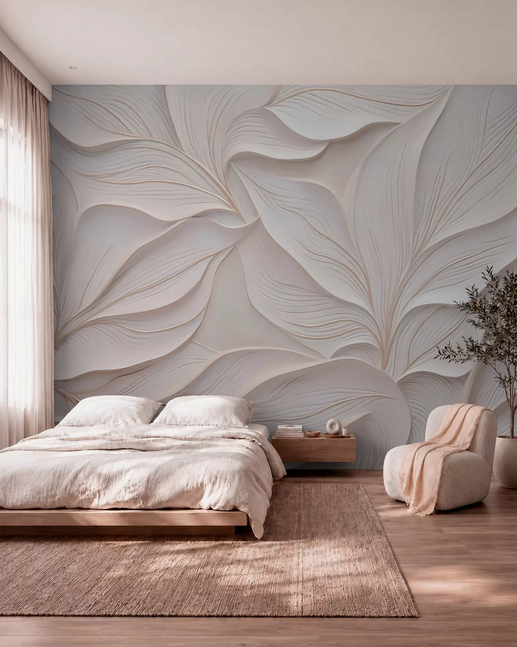 murales de pared Hojas superpuestas w03520