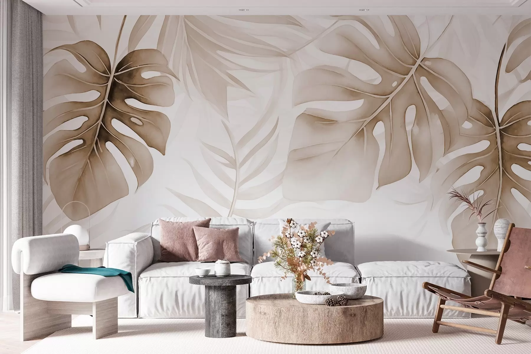 murales de pared Hojas tropicales w03513v1
