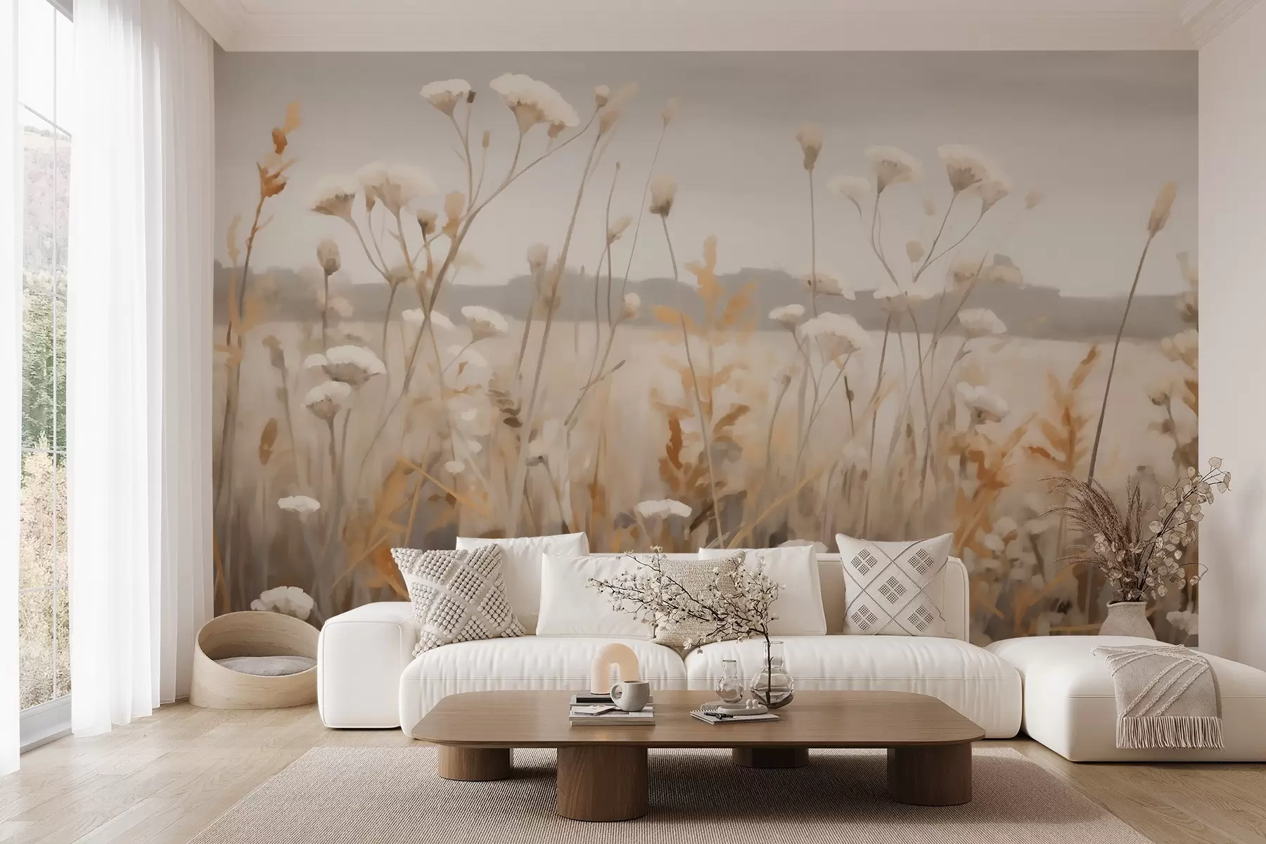 murales de pared Flores silvestres en el campo w03574