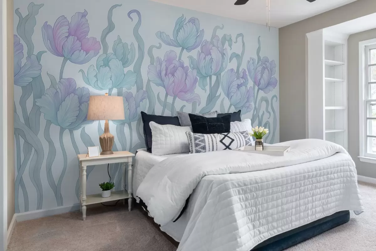 murales de pared Tulipanes delicados y elegantes w03817v2