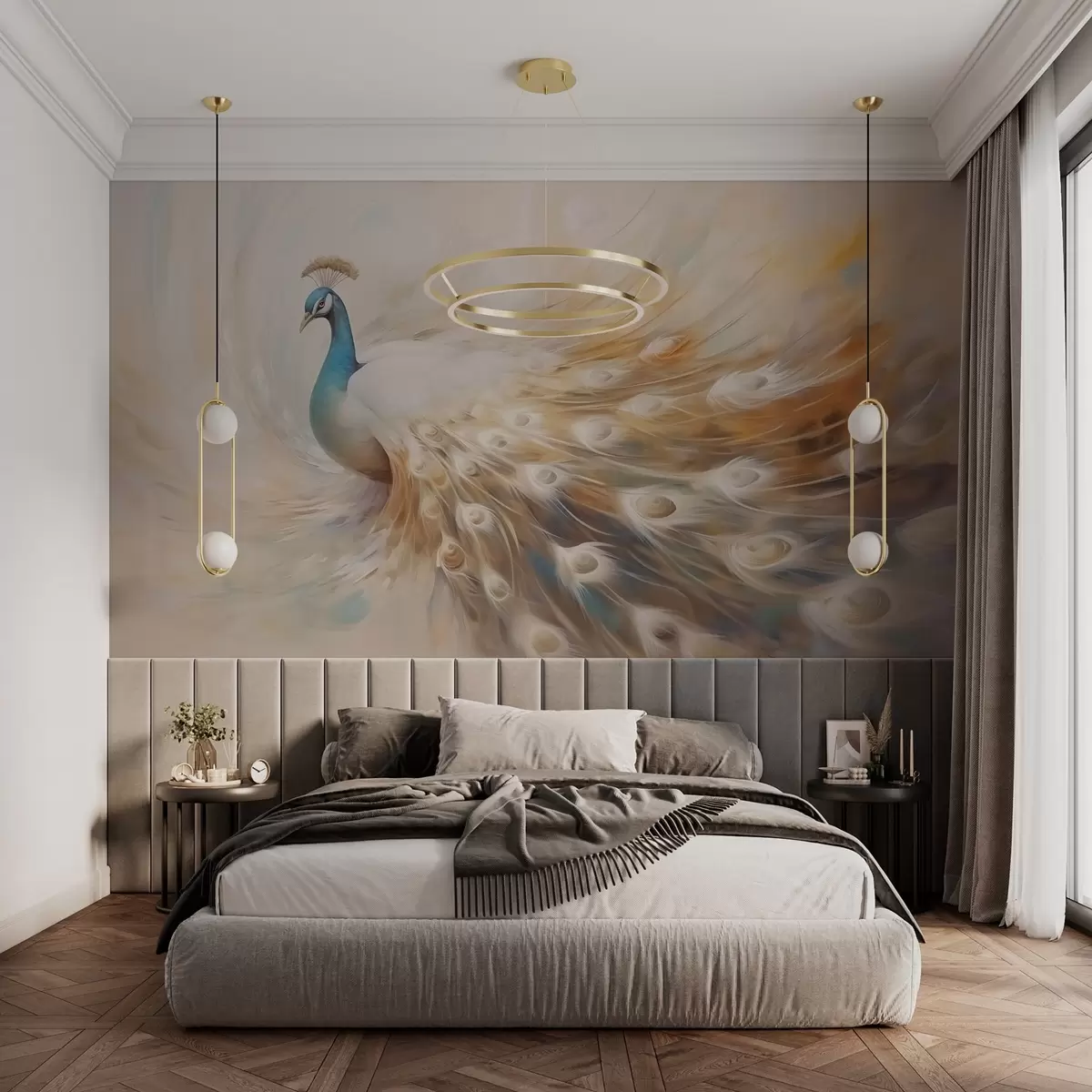 murales de pared Pavo real w03850