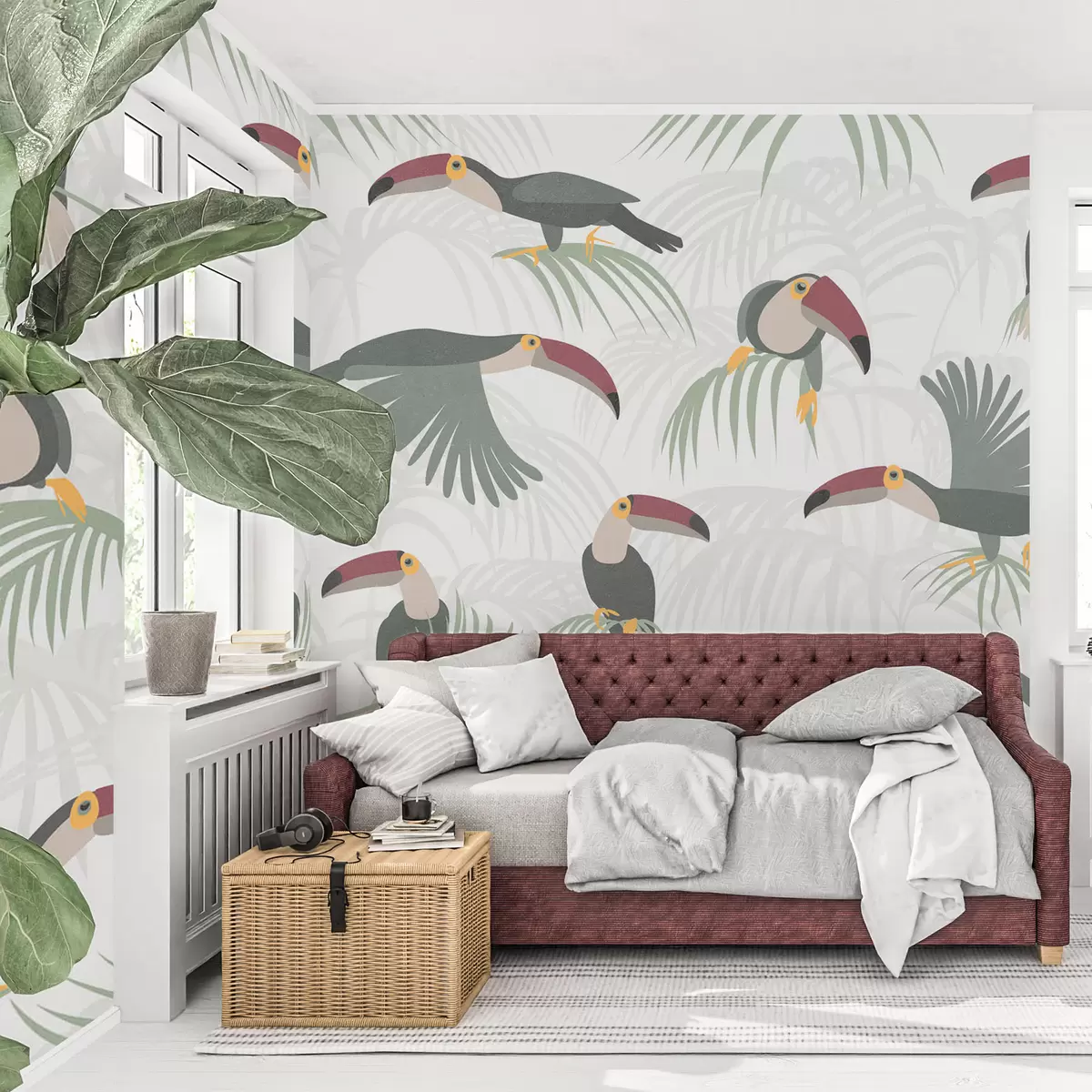 murales de pared Tucán tropical w03854v2