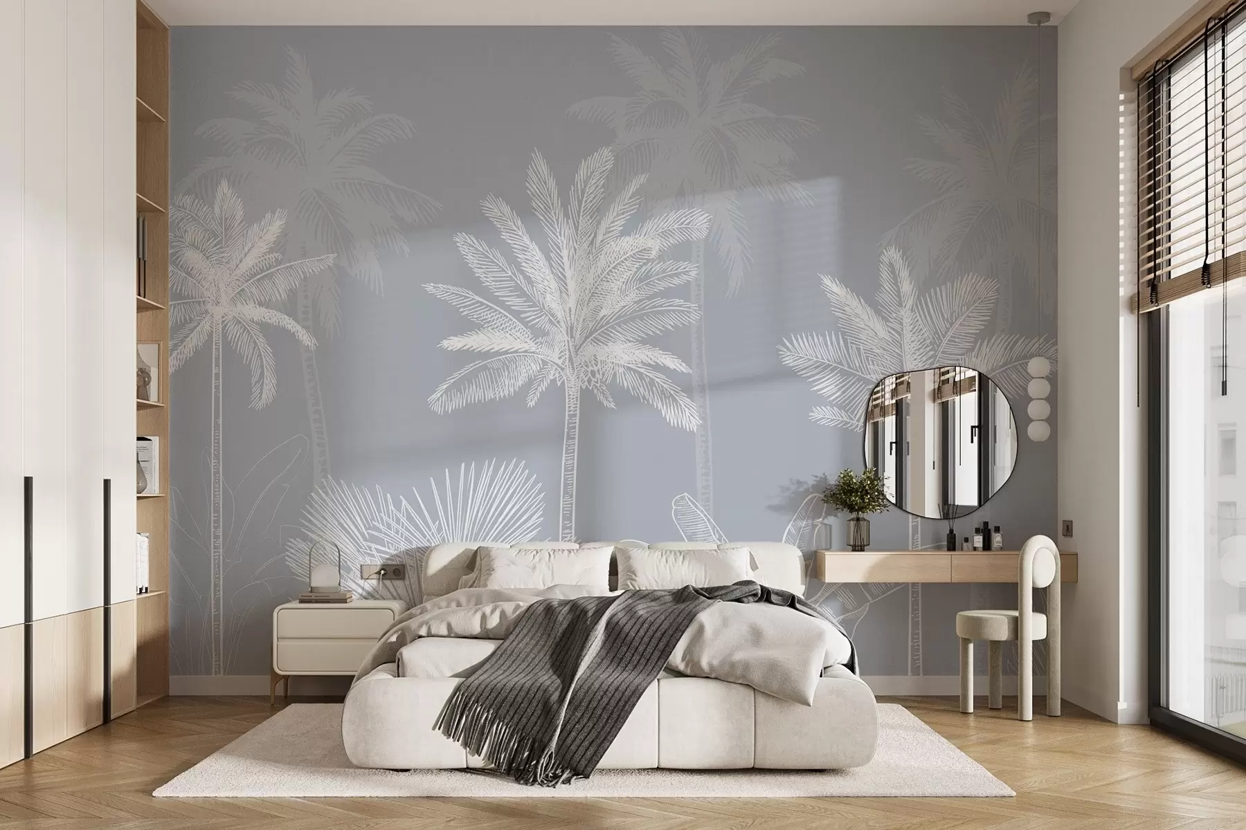 murales de pared Palmeras blancas w03831v1
