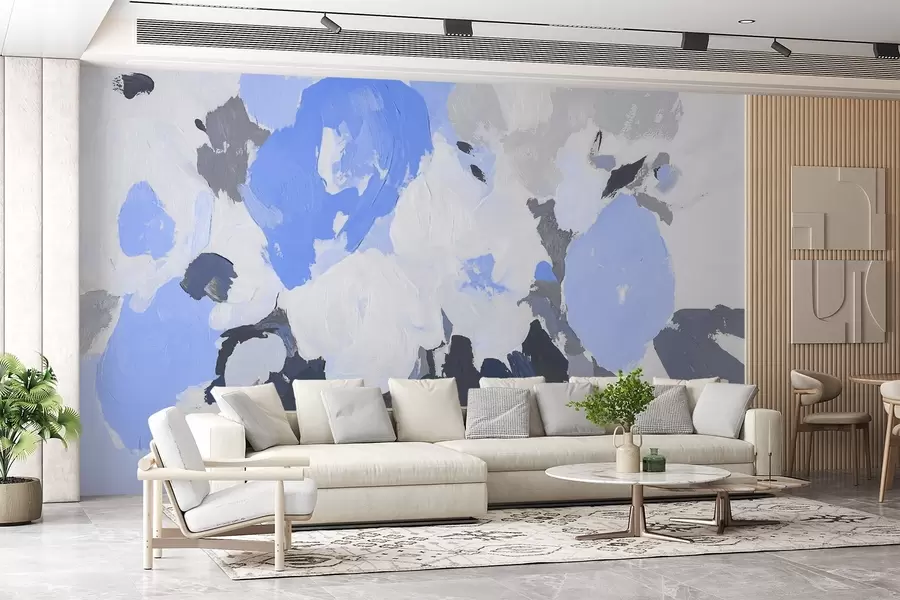 murales de pared Flores acrílicas abstractas w09070v2