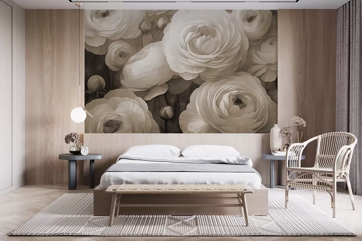murales de pared Flores volumétricas w03915v1