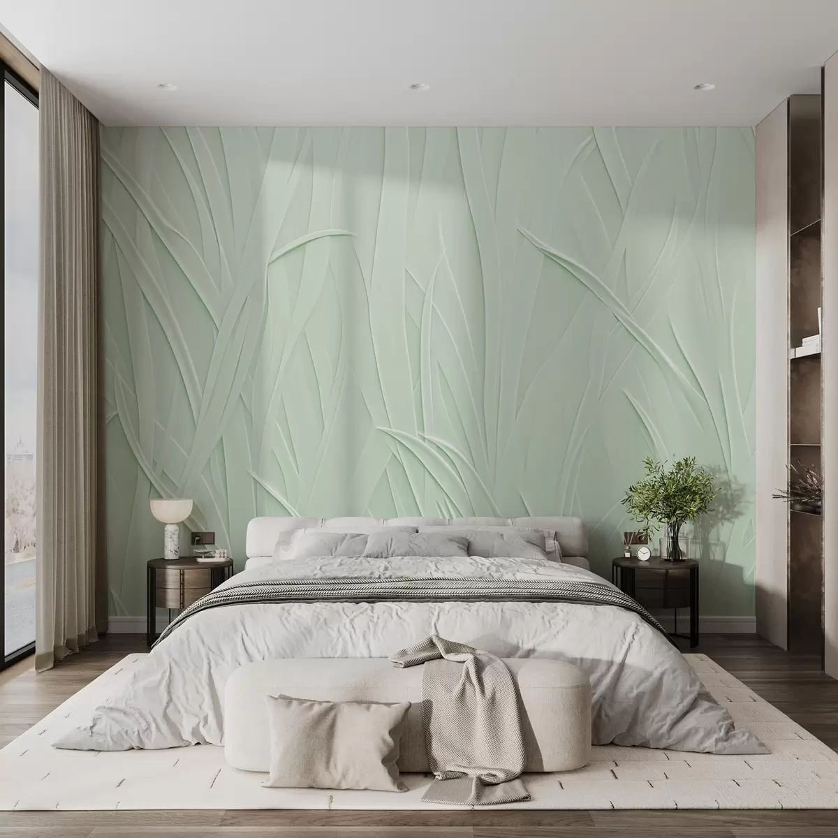 murales de pared Líneas curvas w03985v2