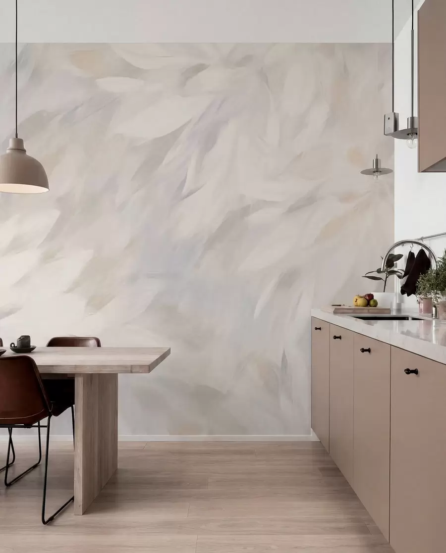 murales de pared Pétalos pintados en nácar w03986
