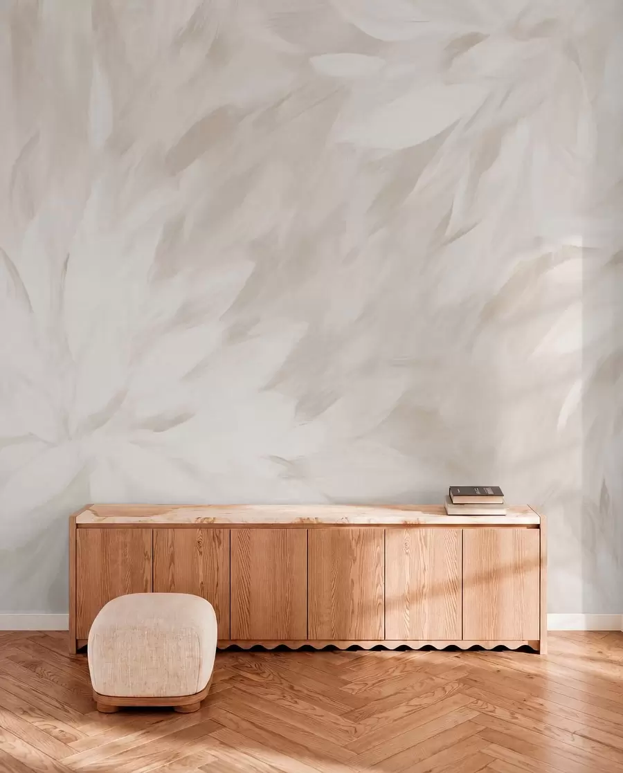 murales de pared Flores en estilo de trazos suaves w03986v2