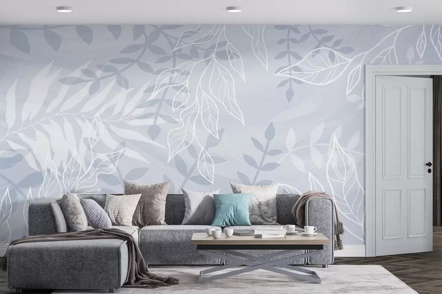 murales de pared Hojas contorneadas w03984