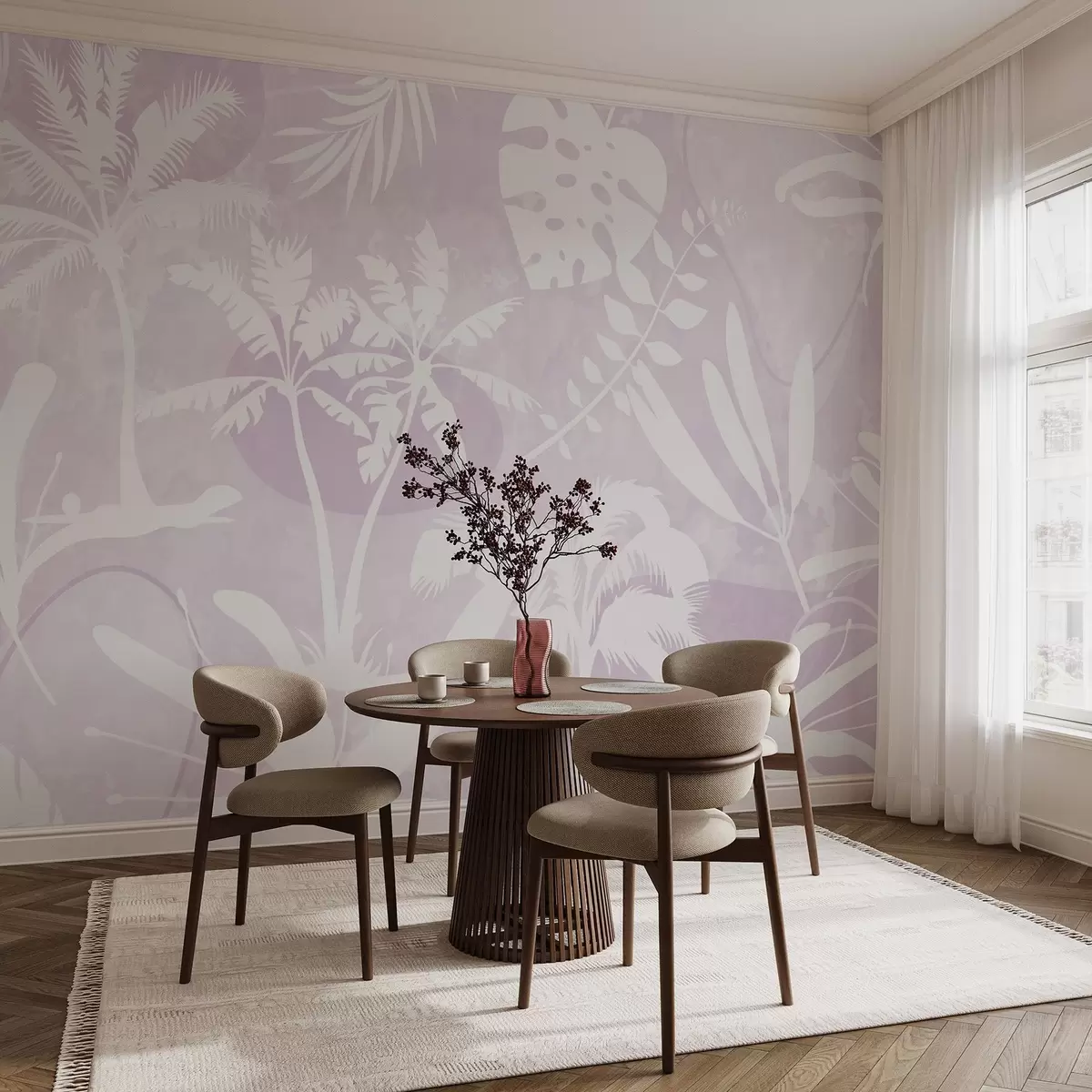 murales de pared Siluetas tropicales w04040v3