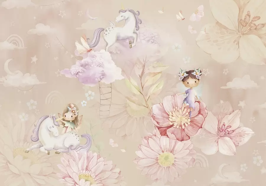 murales de pared Hadas y unicornios w04051