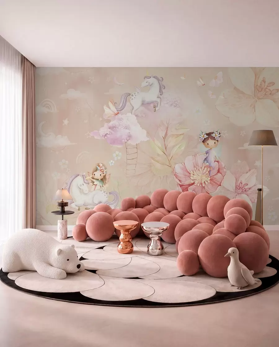 murales de pared Hadas y unicornios w04051