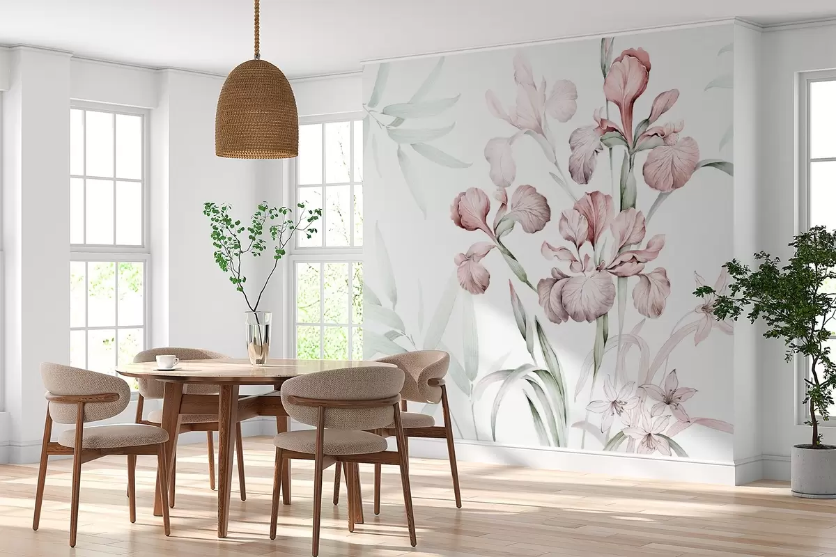 murales de pared Iris imitación acuarela w03955v1