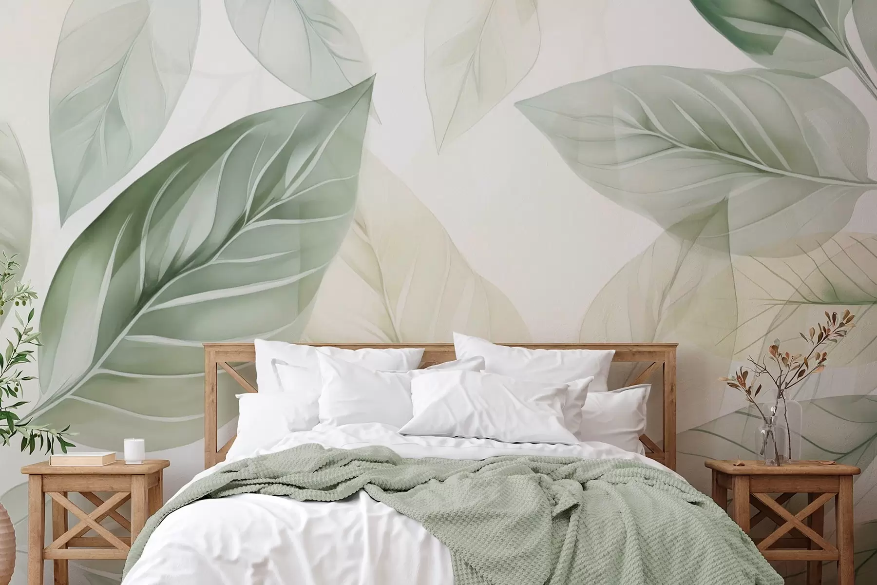 murales de pared Pintura imitación bosque caducifolio w04125