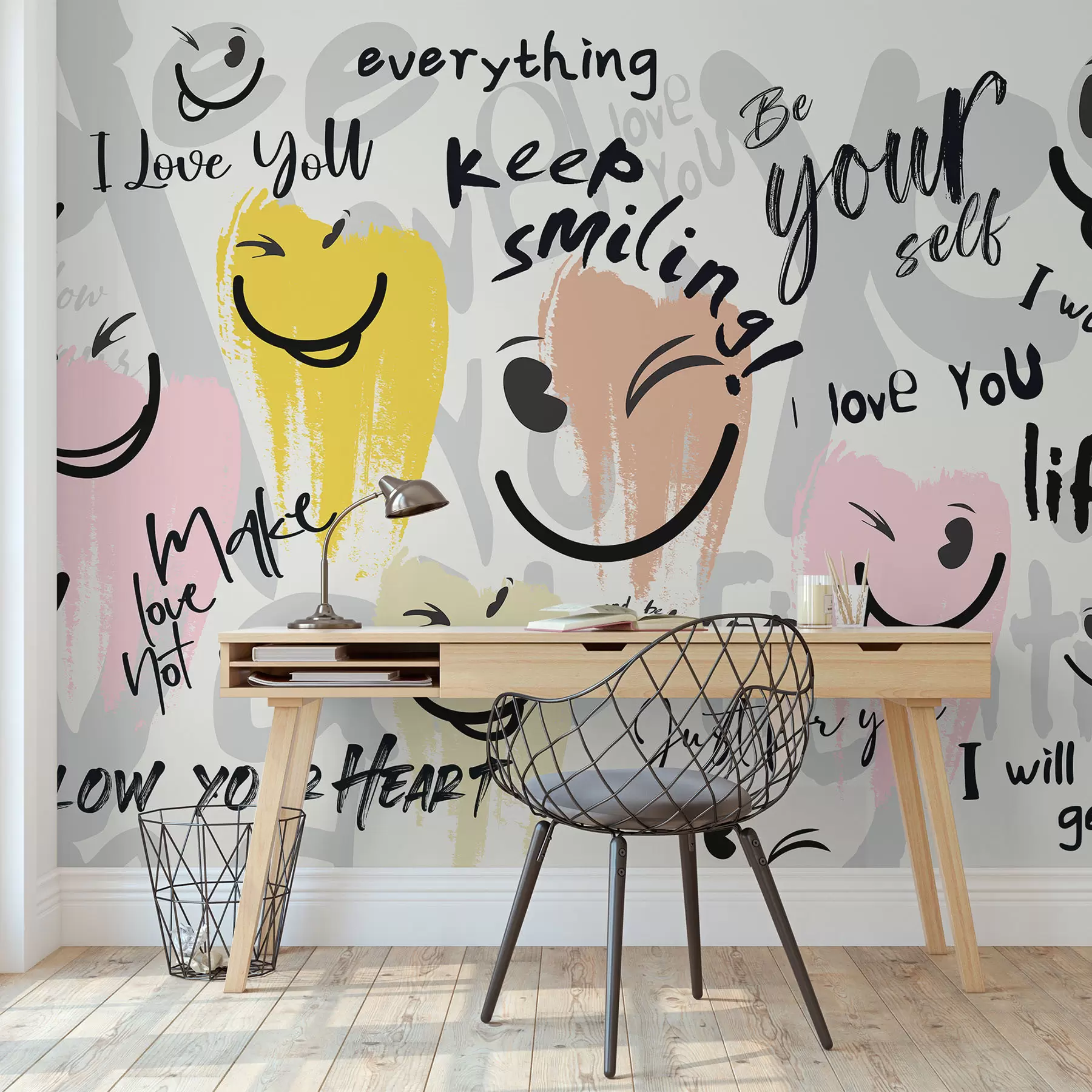 murales de pared Emoticonos e inscripciones w04174
