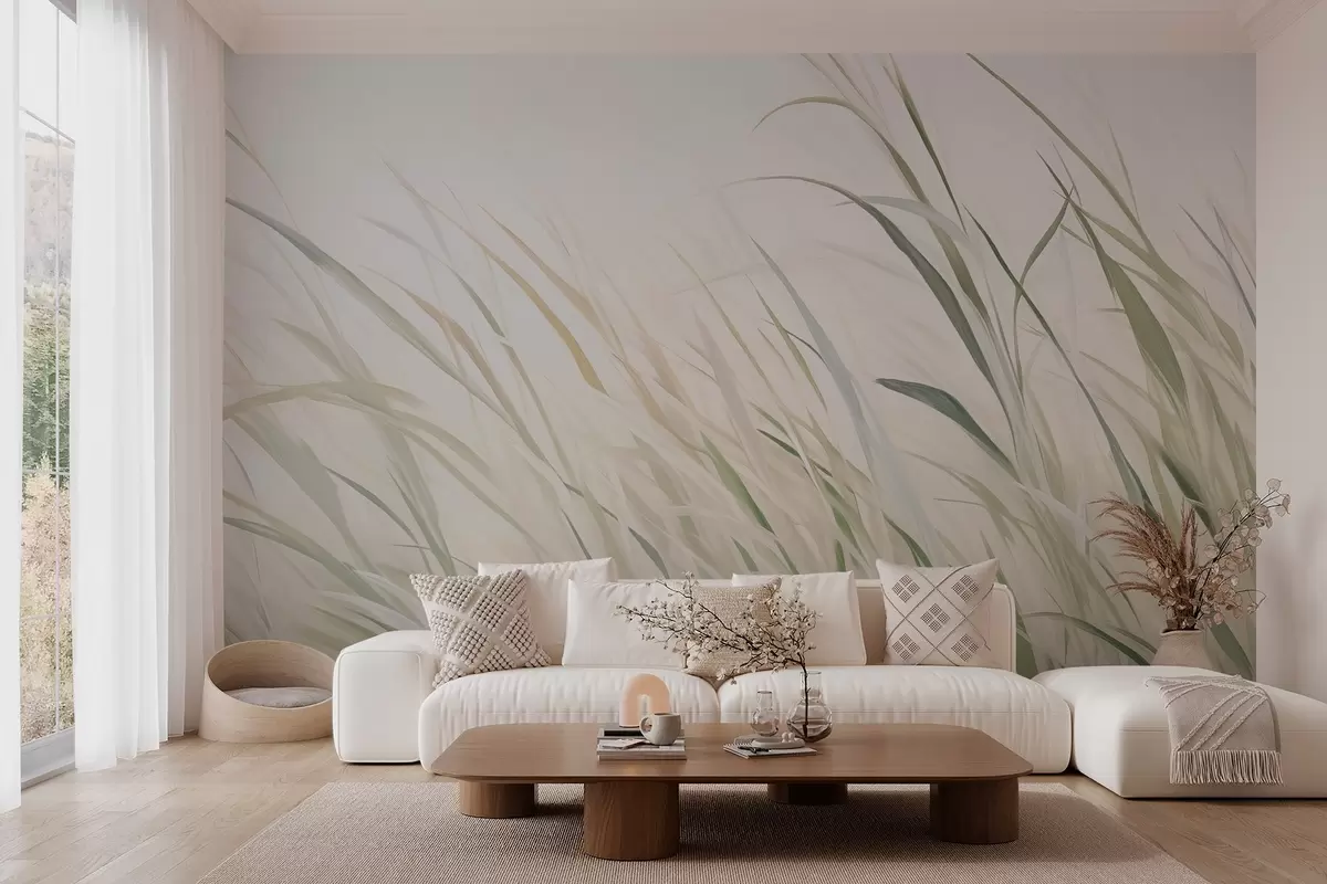 murales de pared Pintura imitación hierba w04175