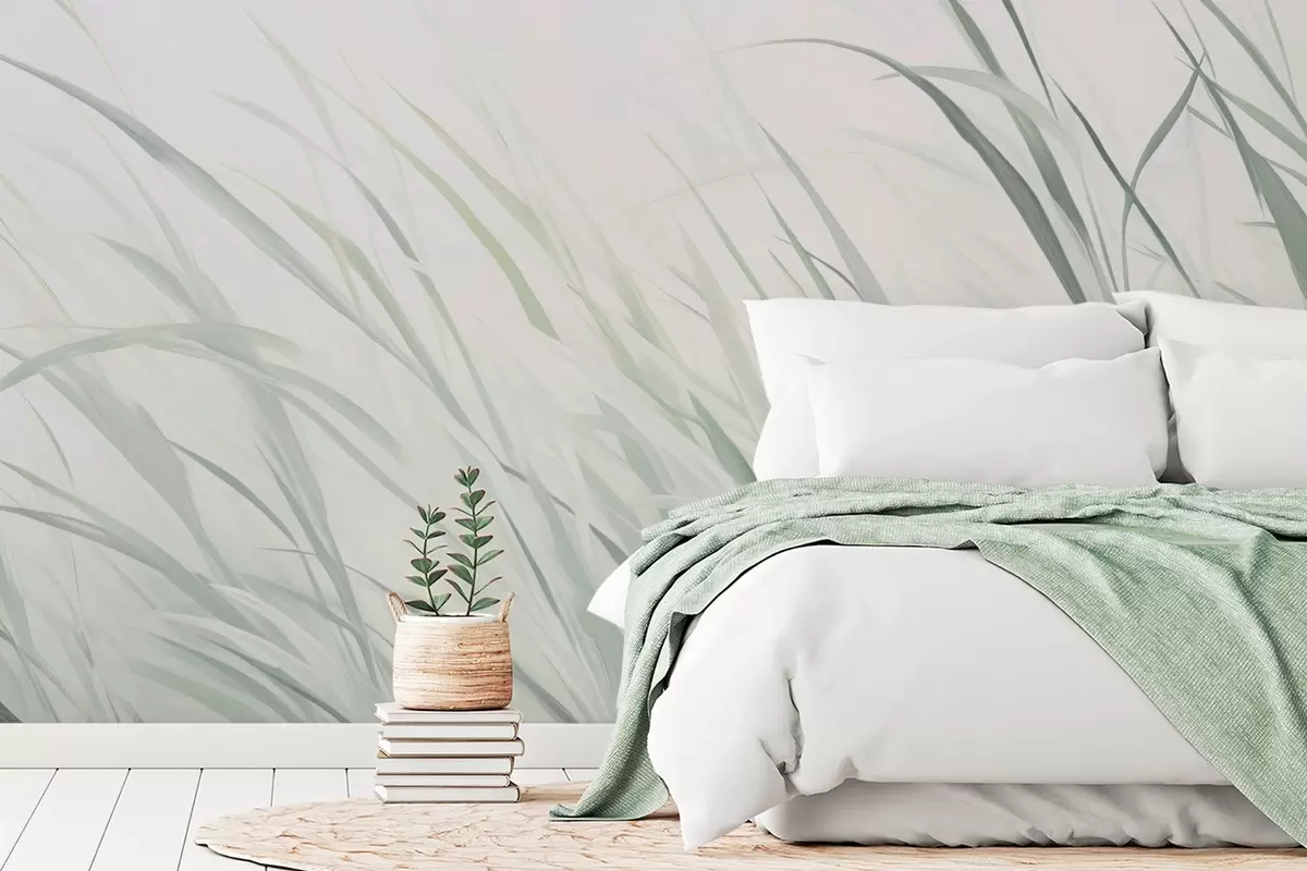 murales de pared Pintura imitación hierba w04175v1