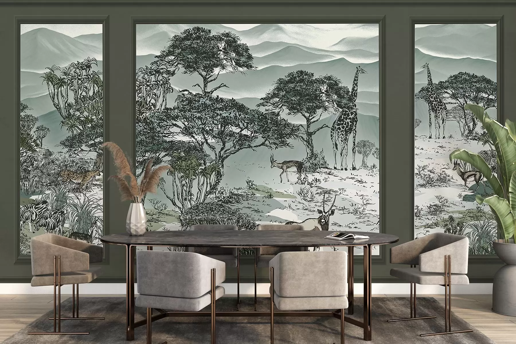 murales de pared Animales africanos w09230v1