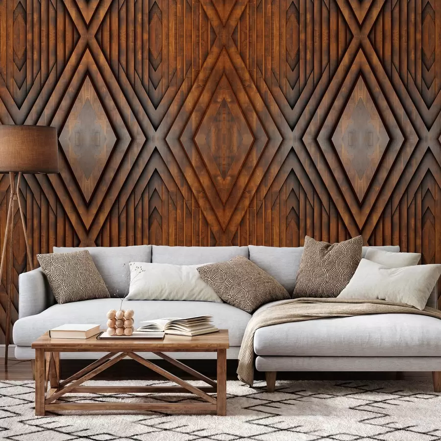 murales de pared imitación de paneles de madera w04168v1