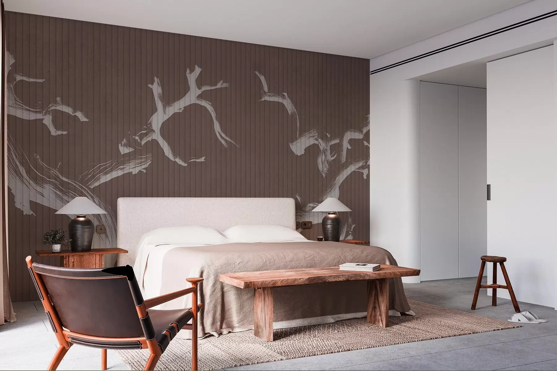 murales de pared Graciosas siluetas de árboles w04131