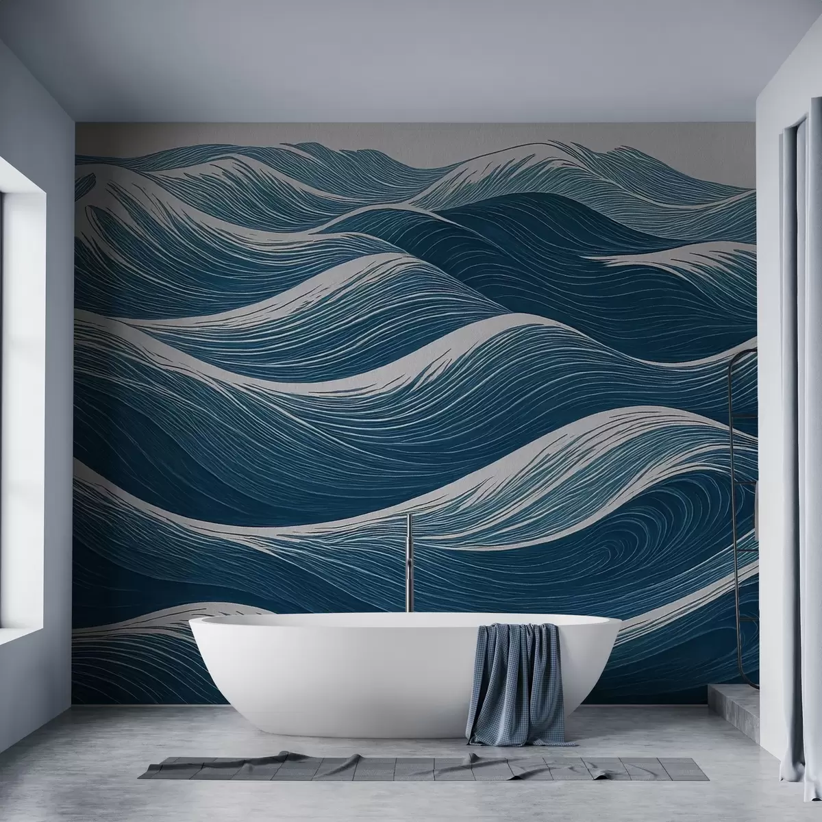 murales de pared Ondas con un giro w04184