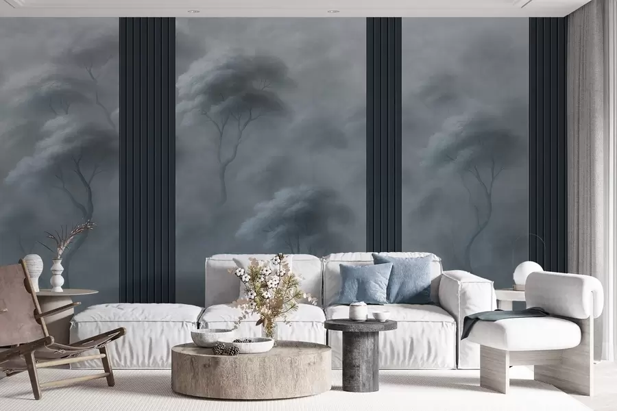 murales de pared El bosque se une al arte del panel w04187v2