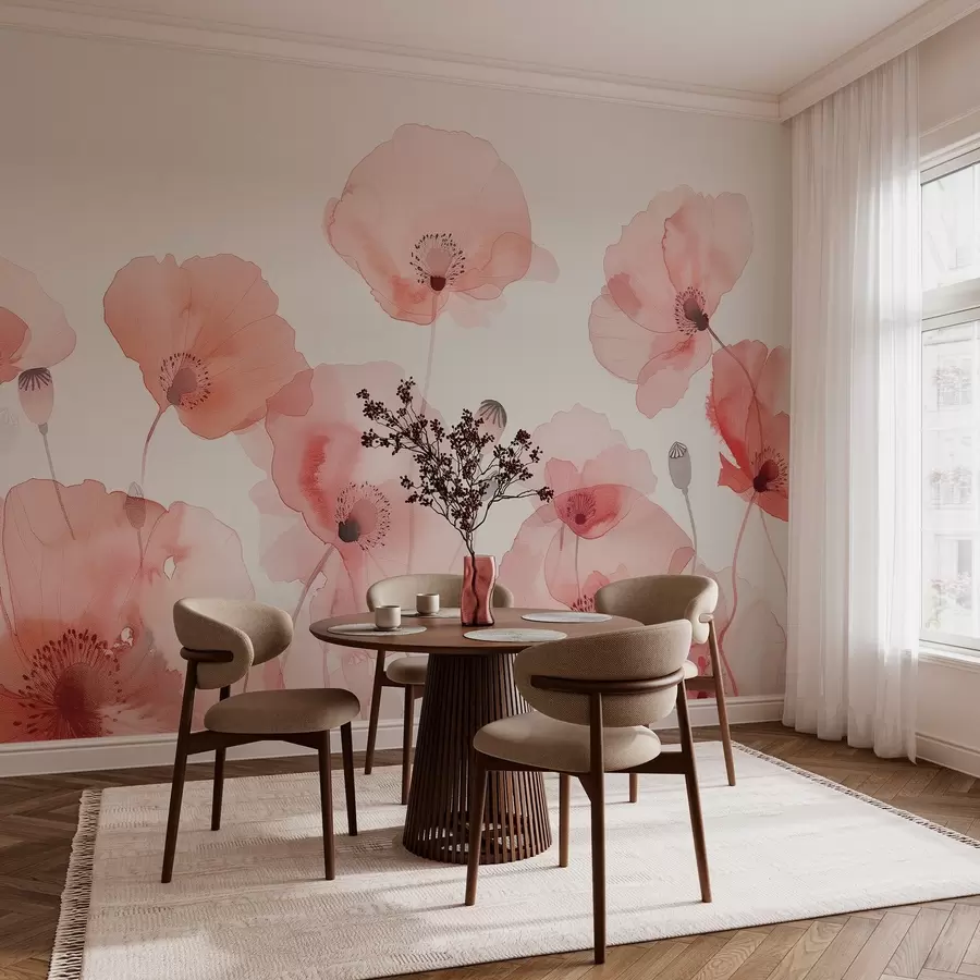 murales de pared amapolas del aire w04205