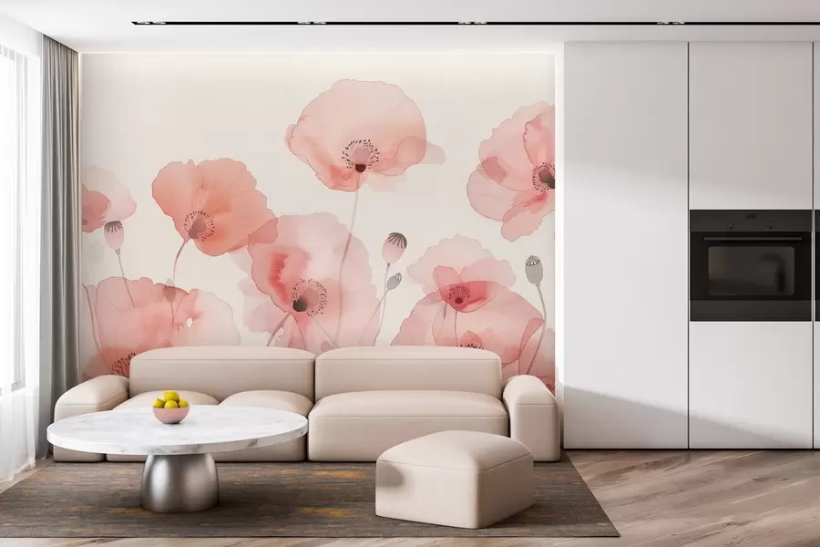 murales de pared amapolas del aire w04205