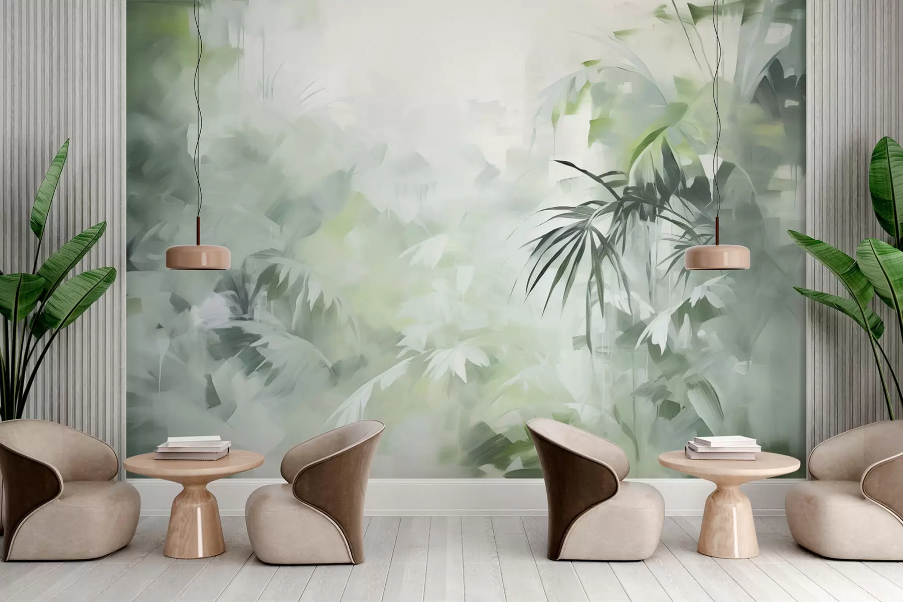 murales de pared Pintura imitación selva w04265
