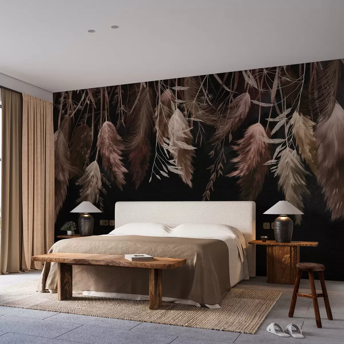 murales de pared Flores secas w04253v1