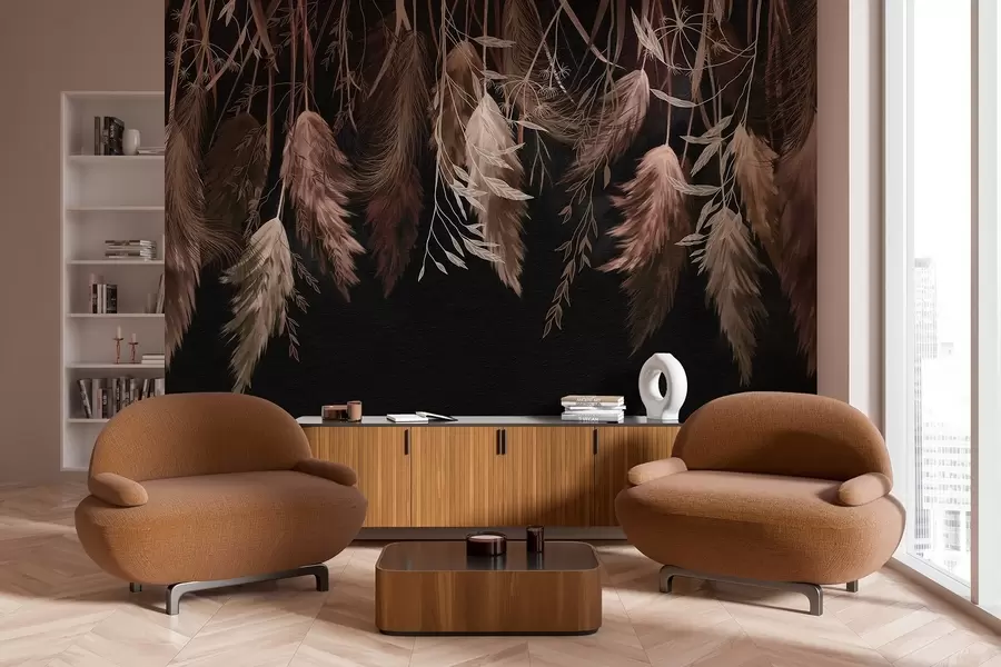 murales de pared Flores secas w04253v1