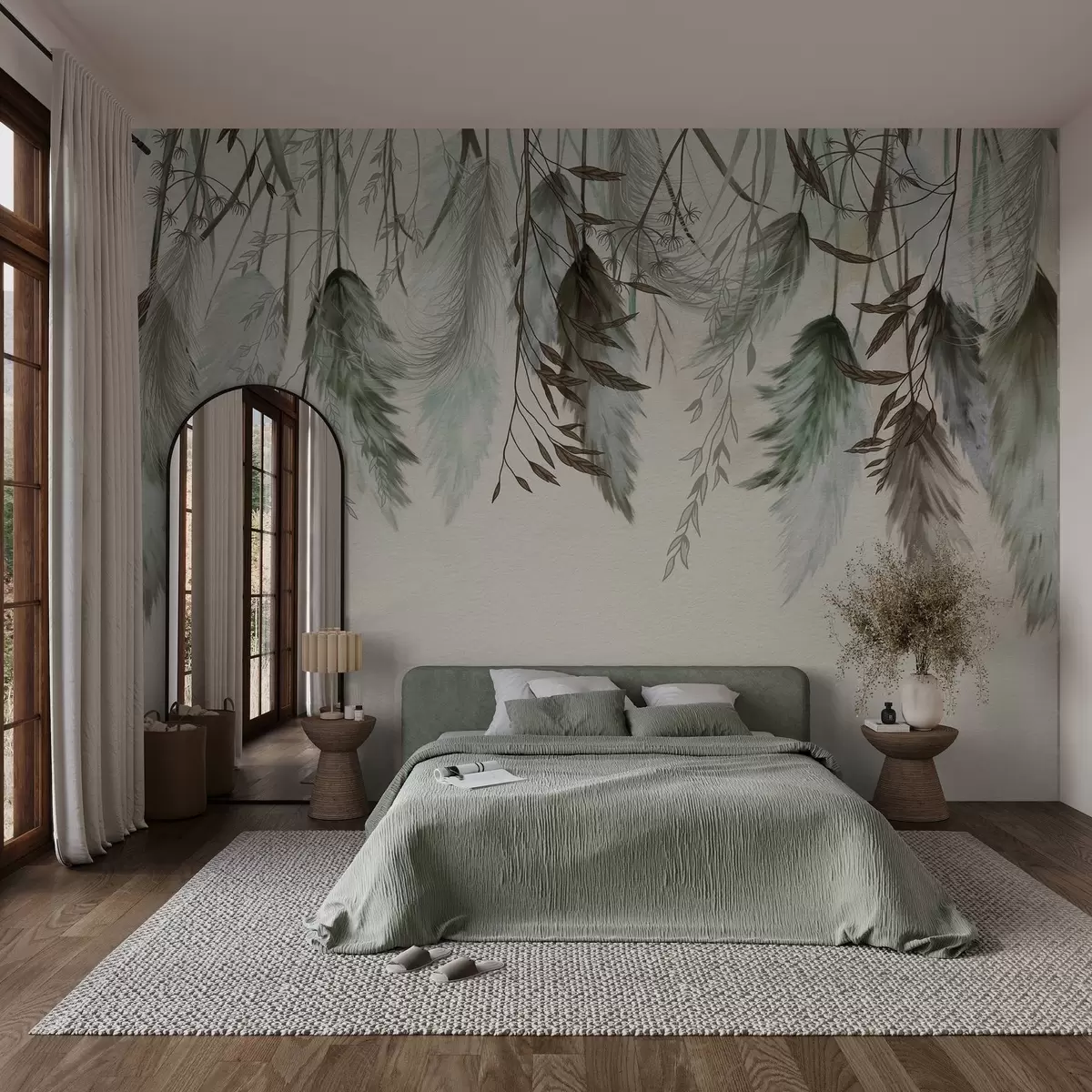 murales de pared Flores secas w04253v2